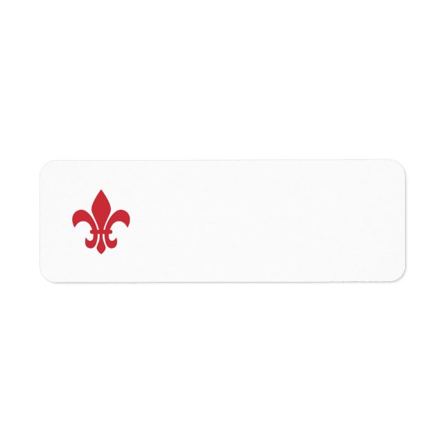 Étiquette Rouge Fleur de Lys Vierge (Devant)