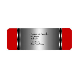 Étiquette Rouge & Simple Argent