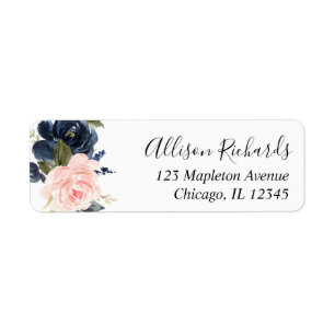 Étiquette Rougissent les aquarelles florales de rose et de