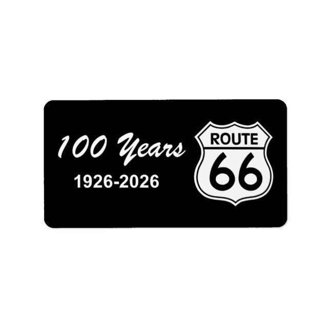 Étiquette Route Historique 66 Centenaire (Devant)