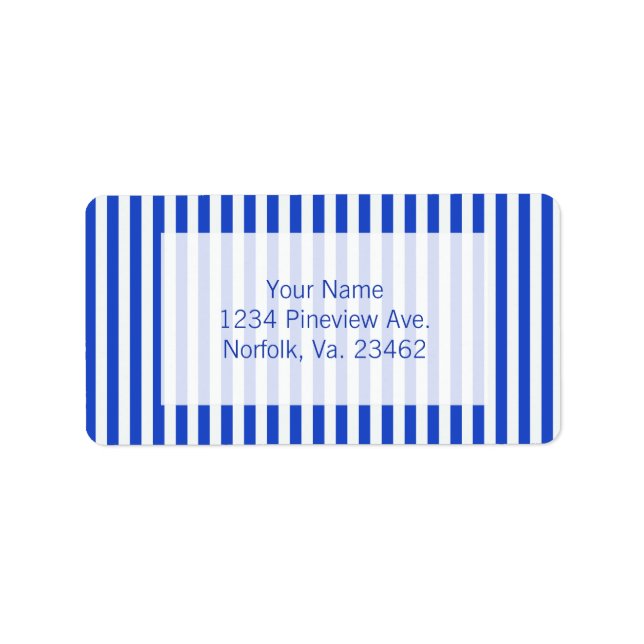 Étiquette Royal Blue Combination Stripes par Shirley Taylor (Devant)