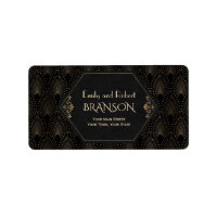 Royal Gold Black Great Gatsby Art Déco Mariage