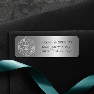 Étiquette RPG Luxe   Adresse de joueur de jeu de société Fan