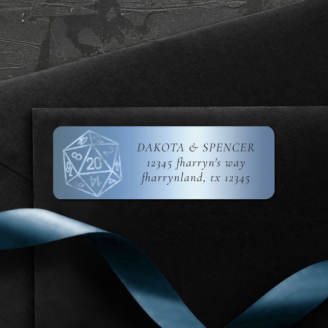 Étiquette RPG Luxe | Adresse du joueur sur table de la fanta (Créateur téléchargé)