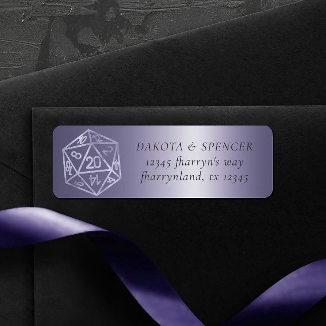 Étiquette RPG Luxe | Adresse pour joueurs de jeux de société (Créateur téléchargé)
