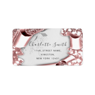 Étiquette  RSVP 3D Silver Frame Glitter Gray  Smoky Teal Lab