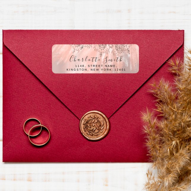 Étiquette RSVP Mariage Rose nuptiale Gold Sweet16e 15e (RSVP Wedding Bridal Rose Gold Sweet16th 15th Label)