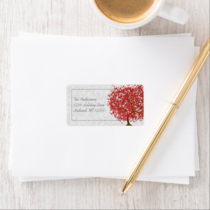 Étiquette RSVP Red Tree Automne Feuilles d'automne Adresse d
