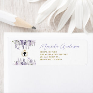 Étiquette Ruban à nœud élégant aquarelle Baby shower