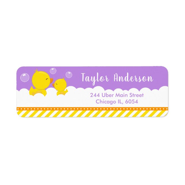 Étiquette Rubber Ducky Yellow and Purple (Devant)