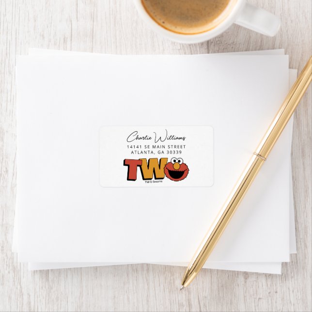 Étiquette Rue Sésame | Elmo - Deuxième anniversaire (En situation)