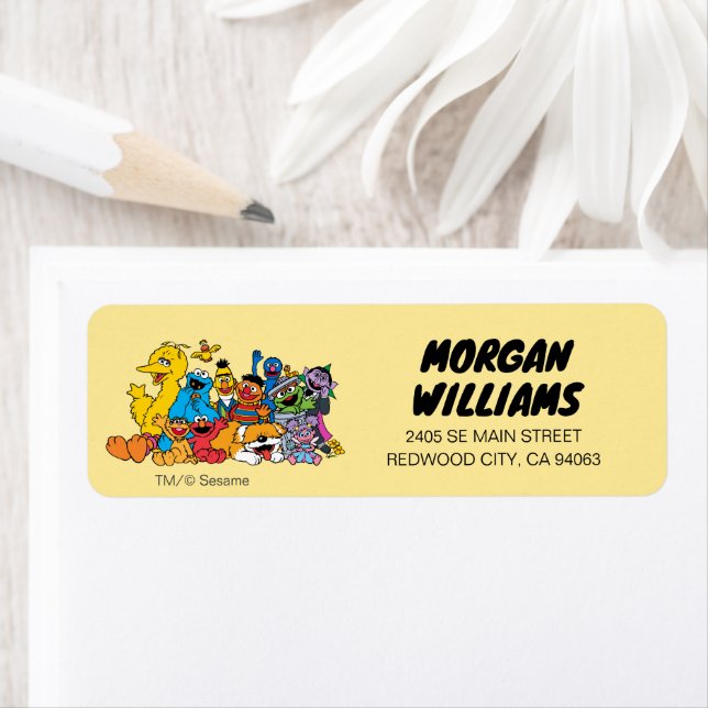 Étiquette Rue Sésame | Portrait du groupe Pals sésame (En situation)