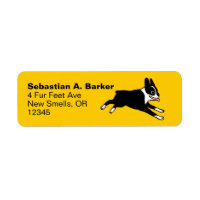 Running Boston Terrier Cartoon Dog Adresse de reto