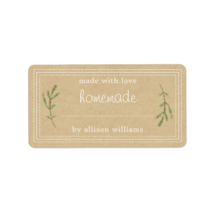 Étiquette Russe fait maison de la confiture de produits conf