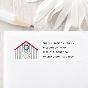 Étiquette Russe Pip Berry Wreath Christmas Retourner l'adres