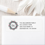 Étiquette Russe Pip Berry Wreath Christmas Retourner l'adres<br><div class="desc">Festive Pip Berry Wreath Christmas Return Address Label avec Monogramme - en coordination avec Rustic Festive Barn Christmas Party Invitation et invitation Carte postale et fait partie d'une collection. icingonthecakezazzle@icloud.com Suivez-nous sur Facebook pour de nouvelles annonces de produits,  ventes,  promotions,  cadeaux et plus encore! https://www.facebook.com/theicingon</div>