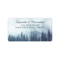 Rustic Blue Pine Forest Mariage extérieur Adresse