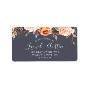 Étiquette Rustic Earth   Purple Wedding RSVP Address Labels