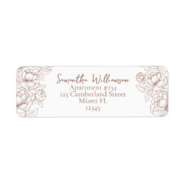 Étiquette Rustic Mocha Mousse Classic Mariage Adresse de ret