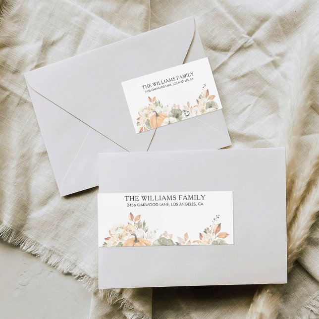 Étiquette Rustic Pumpkins Thanksgiving Return Address Label (Créateur téléchargé)