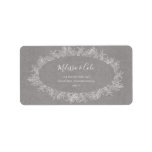 Étiquette Rustic Winter | Grey Wedding RSVP Address Labels<br><div class="desc">These rustic winter | grey wedding RSVP address labels are perfect for your modern boho December wedding. Designed with simple holiday floral and winter berries on a grey kraft background. It's sure to complete your elegant minimalist Christmas wedding. Feel free to keep it as is or choose to personalize it...</div>