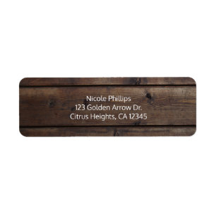 Étiquette Rustic Wood Grange Mariage Fête de mariage Invitat