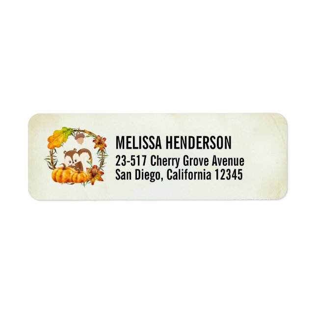 Étiquette Rustic Wreath (Devant)