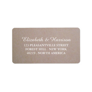 Étiquette Rustique Country Kraft Mariage
