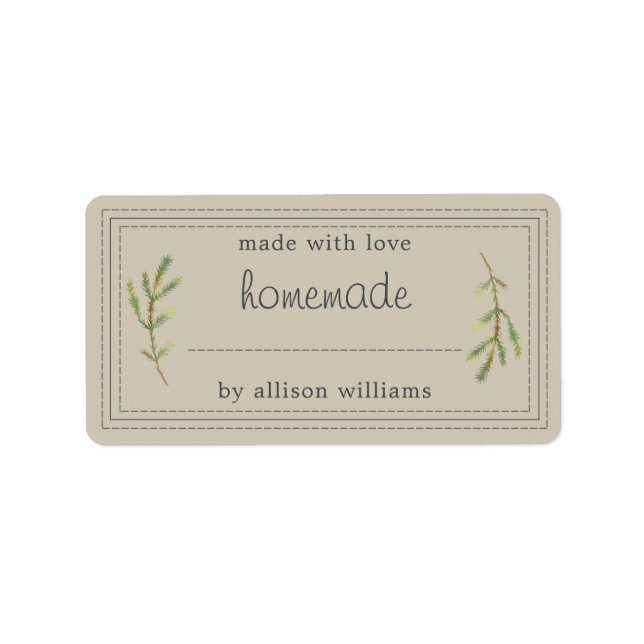 Étiquette Rustique fait maison de produits de boulangerie Co (Devant)