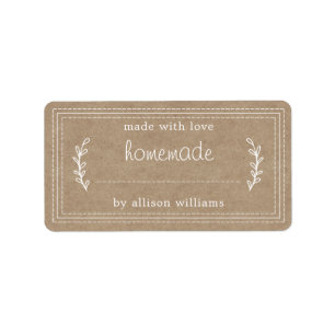 Étiquette Rustique fait maison Produits de boulangerie Confi