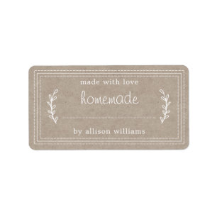 Étiquette Rustique fait maison Produits de boulangerie Confi