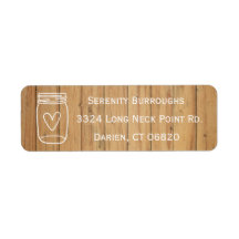 Rustique Mason Jar Brown Mariage campagnard en boi