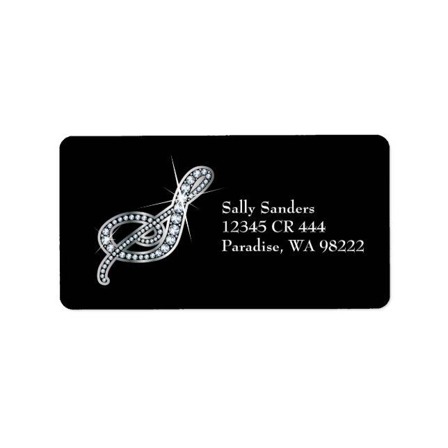 Étiquette S Script "Diamond Bling" (Devant)