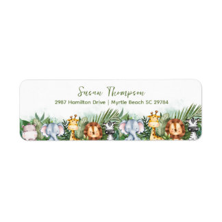 Étiquette Safari Animaux