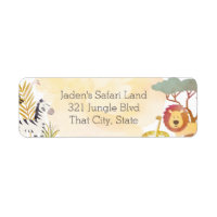Safari Animaux Aquarelle Anniversaire Retour