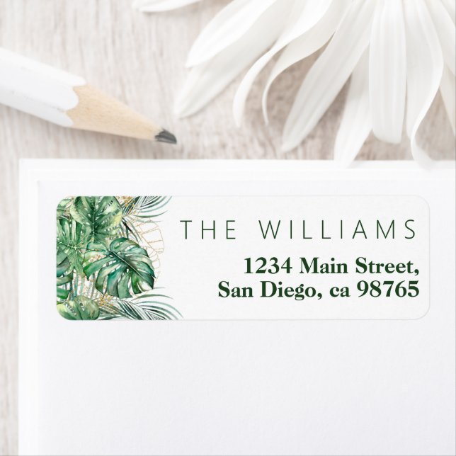 Étiquette Safari Green & Gold Baby shower garçon (En situation)