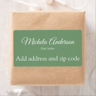 Étiquette Sage green hair stylist ajouter code postal adress