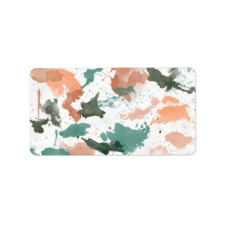 Étiquette Sage Peach Palette Splatter