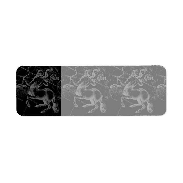 Étiquette Sagittarius Constellation Hevelius circa 1690 (Devant)