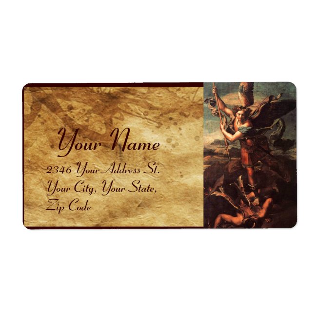 ÉTIQUETTE SAINT MICHAEL VANGUISHING (Devant)