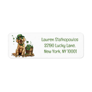 Étiquette Saint Patrick's Day Labrador Retriever Dog