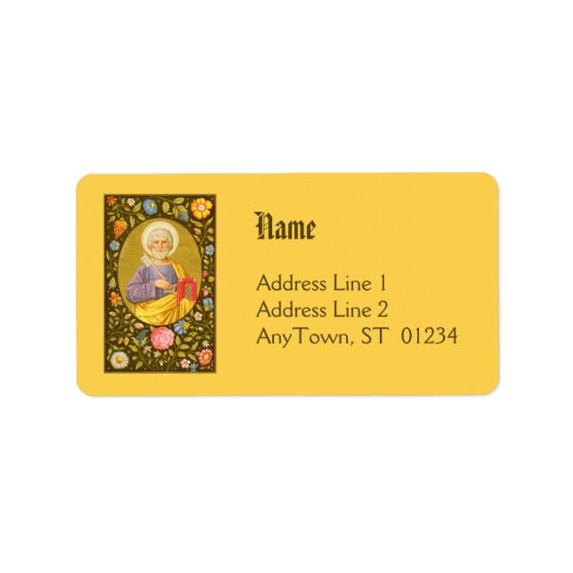 Étiquette Saint Pierre l'Apôtre (PM 07) NB Ajouter le Étique (Devant)