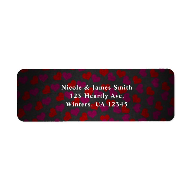 Étiquette Saint Valentin Coeurs Anniversaire Fête Invitation (Devant)