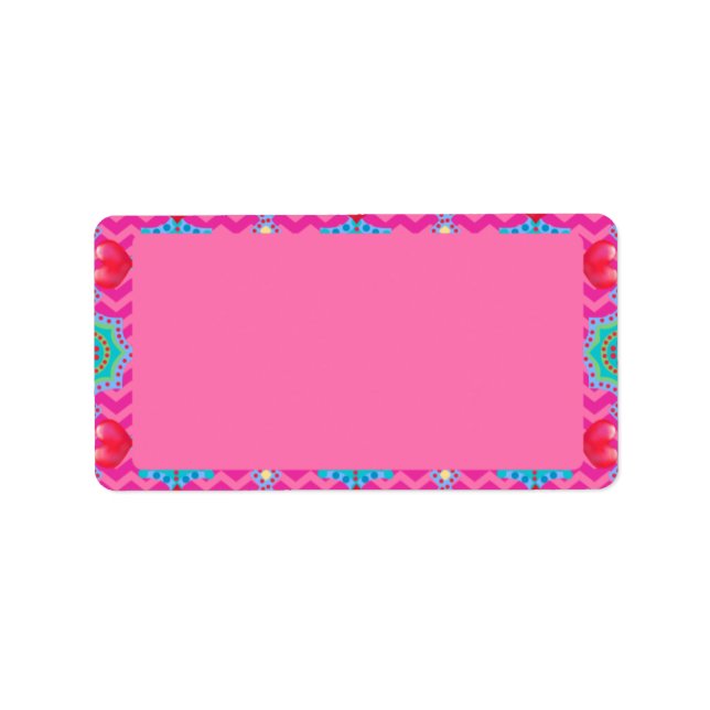 Étiquette Saint-Valentin | Coeurs et (Devant)