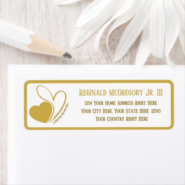 Étiquette Saint-Valentin Discours de Coeurs Distorties (En situation)