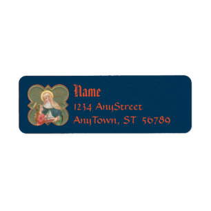 Étiquette Sainte-Anne et la BVM dans un Quatrefoil barbelé (