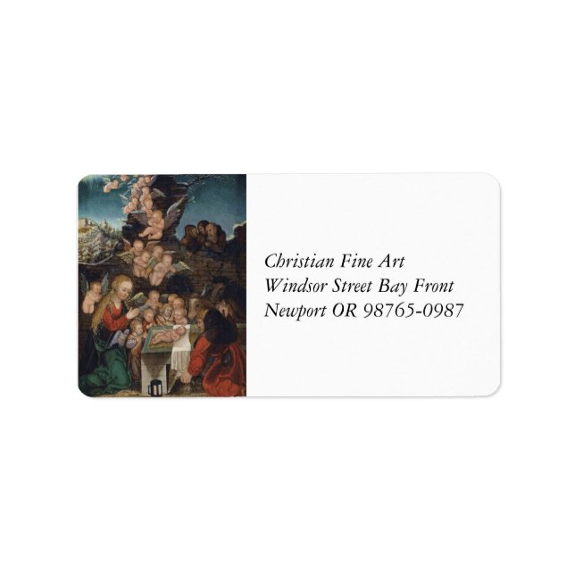 Étiquette Sainte Famille et Cherubs (Devant)
