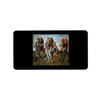 Étiquette Saints Michael, Gabriel, Raphael with Tobias