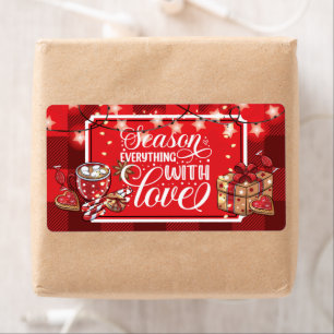 Étiquette Saison de voeux de Noël avec amour