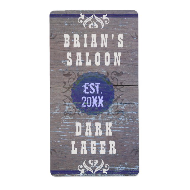 Étiquette Salon de bière maison personnalisable (Devant)